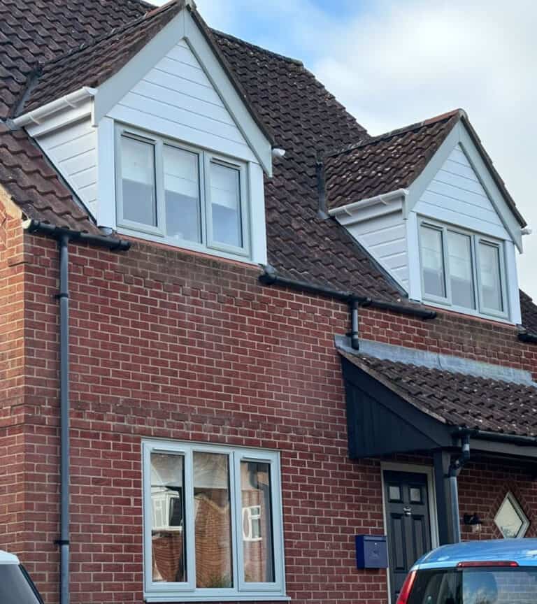 New uPVS fascias on the eves of Sheringham house
