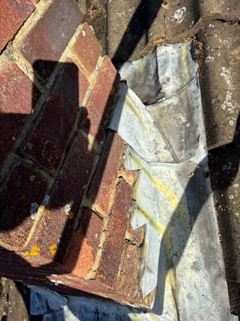 Old chimney flashing